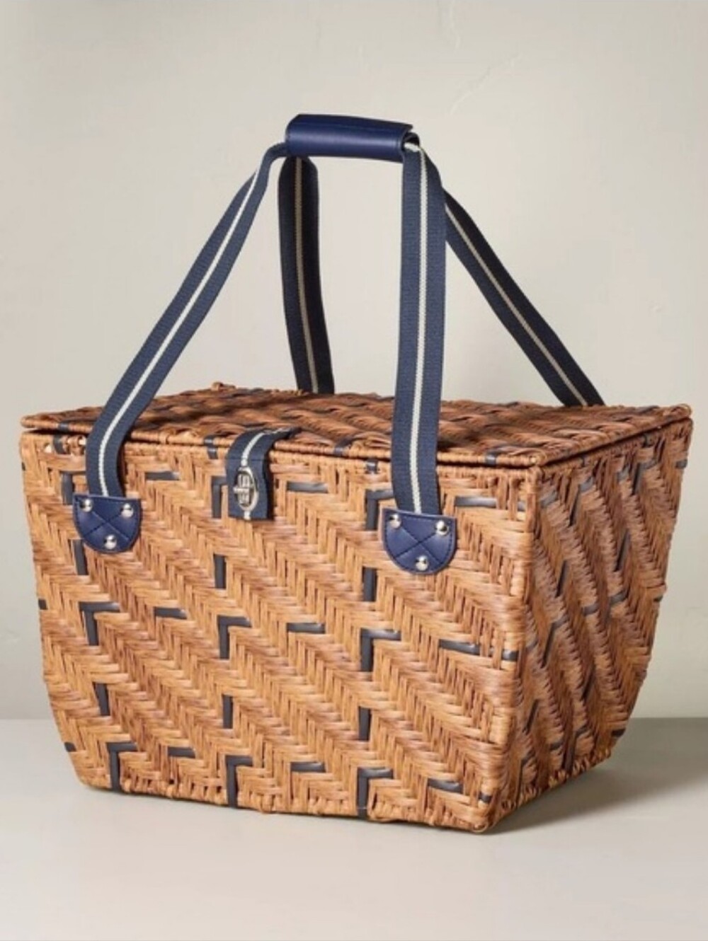Woven Picnic Basket Light Brown - Hearth & Hand Magnolia